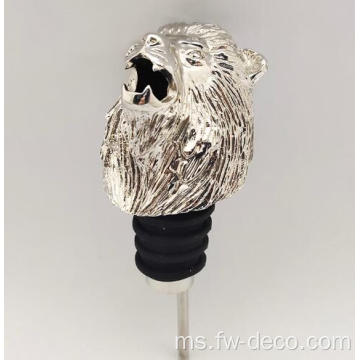 Animal Zinc Alloy Metal Wine Pourer and Stopper